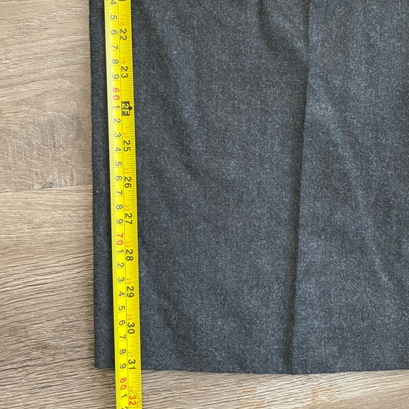 Theory Wide Leg Charcoal Gray Flannel High Waisted Pleat Trouser Pants Size 8 - Picture 9 of 12